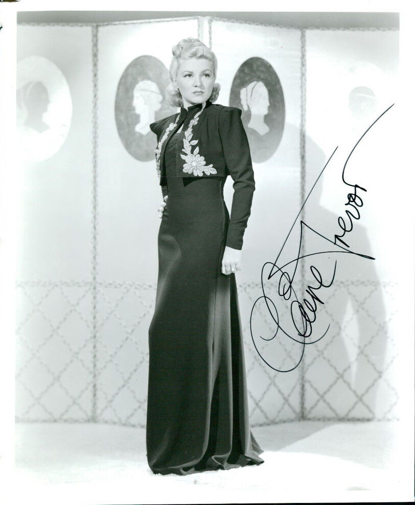 Claire Trevor (Vintage) signed Photo Poster painting COA