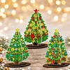3D Double Sided Drills Diamond Painting Xmas Tree DIY Special Shaped Desk Ornament Kits