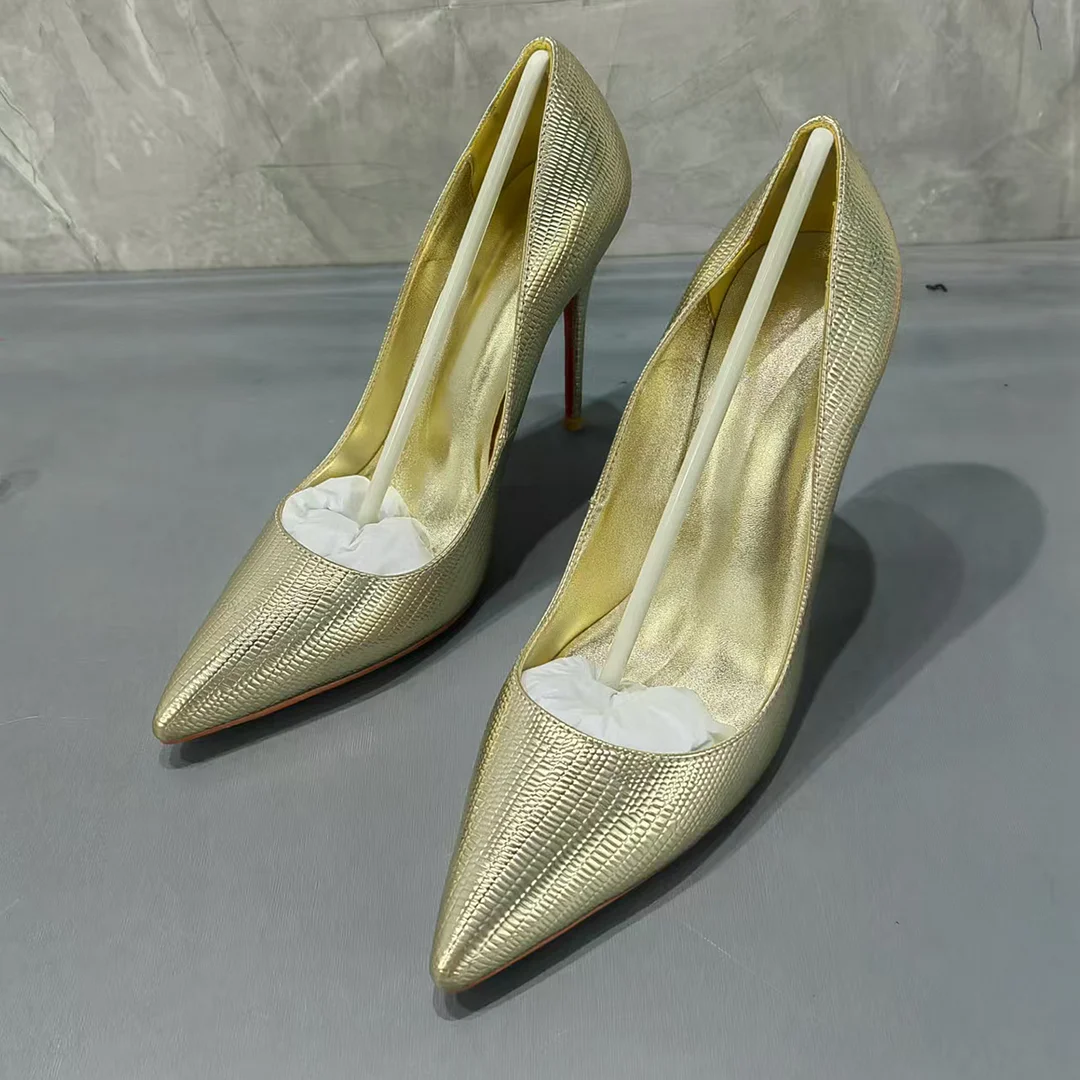 80mm/100mm/120mm Women's Classic Closed Pointed Toe Bridal Wedding Party Pumps Snakeskin-MERUMOTE