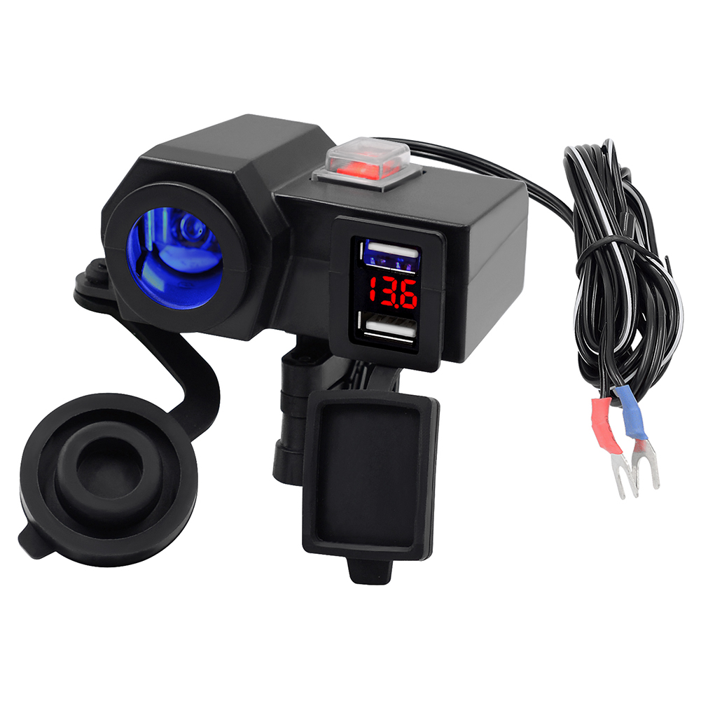 

CS-588C1 Motorcycle USB Charger Cigarette Lighter Socket w/Switch Voltmeter, 501 Original