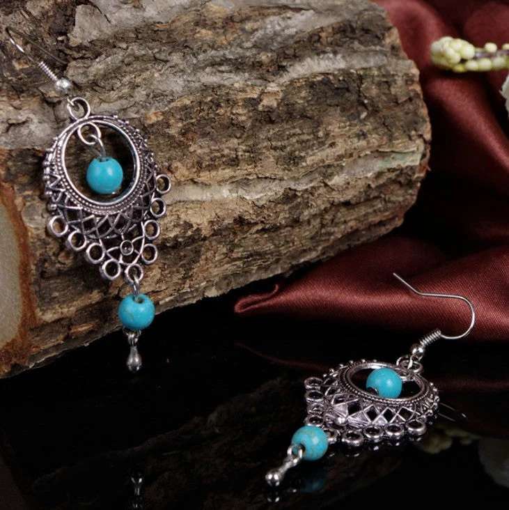 Ethnic Turquoise Earrings