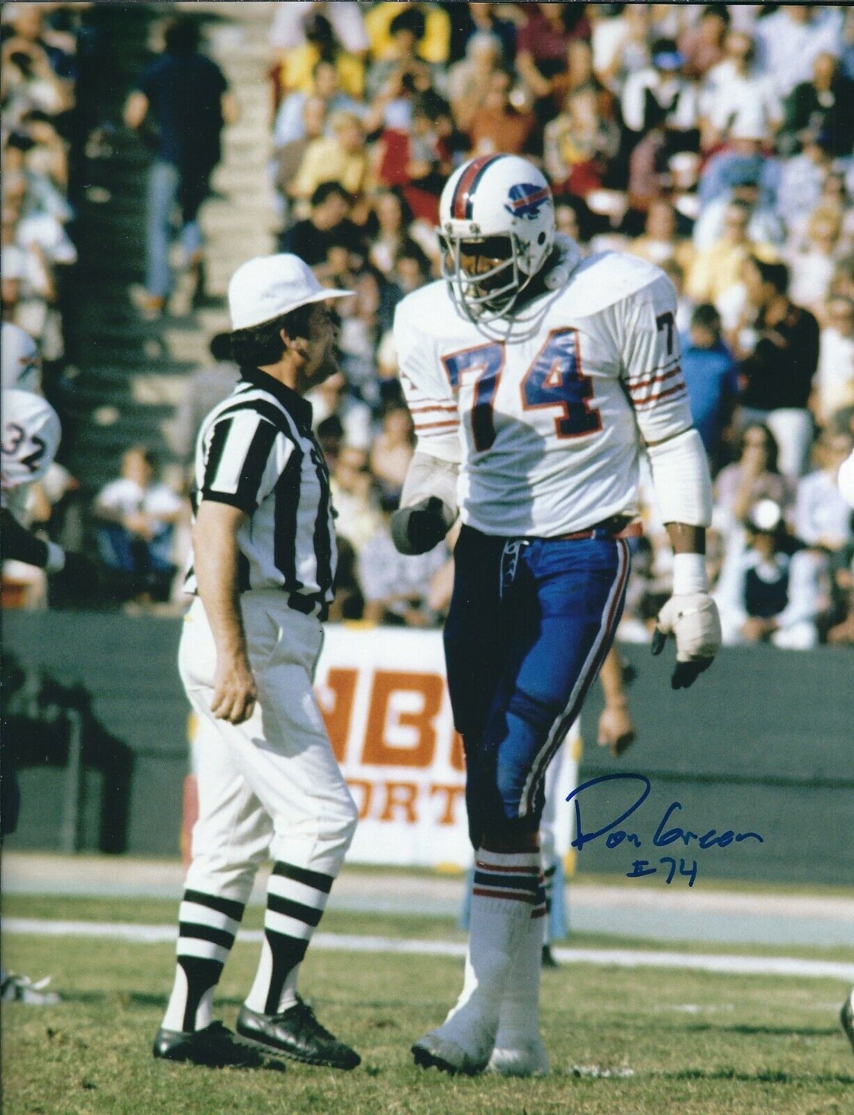 Autographed DONNIE GREEN Buffalo Bills 8x10 Photo Poster painting w/COA