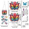 DIY Diamond Painting Double Sided 3D Wind Chime Pendant  Hanging Kit