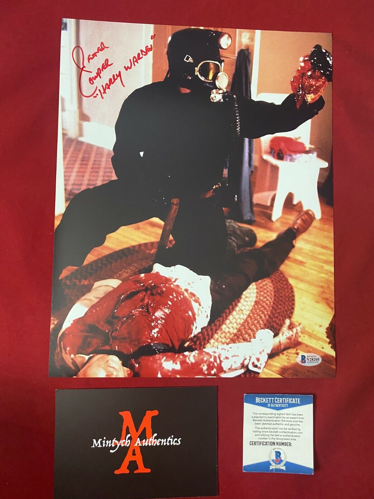 PETER COWPER MY BLOODY VALENTINE AUTOGRAPHED SIGNED 11x14 Photo Poster painting! BECKETT COA!