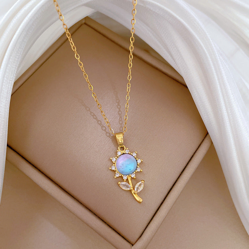 Moon Geometric Stainless Steel Stainless Steel Necklaces