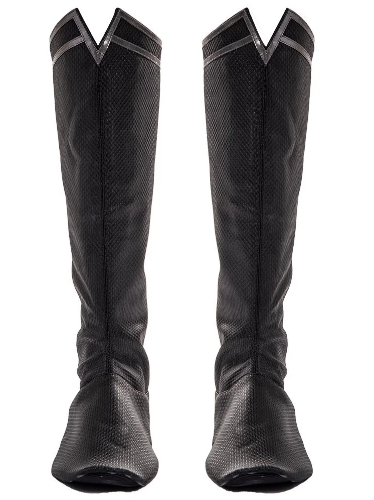 DC Black Superman Justice League Recovery Cosplay Boots