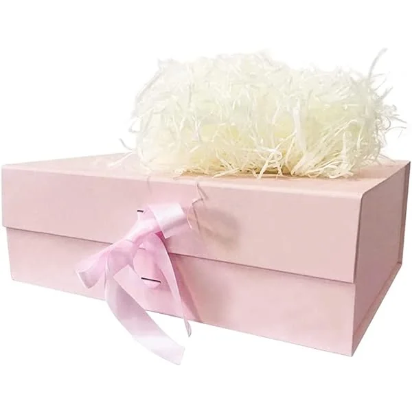 REECAGO Rose Gold Gift Box 13X10X4.5Inch with Magnetic Lid and Silk Ribbon for Christmas Presents Wrapping Gifts Presents Birthdays, Wedding, Holidays, Anniversaries Gift Packaging