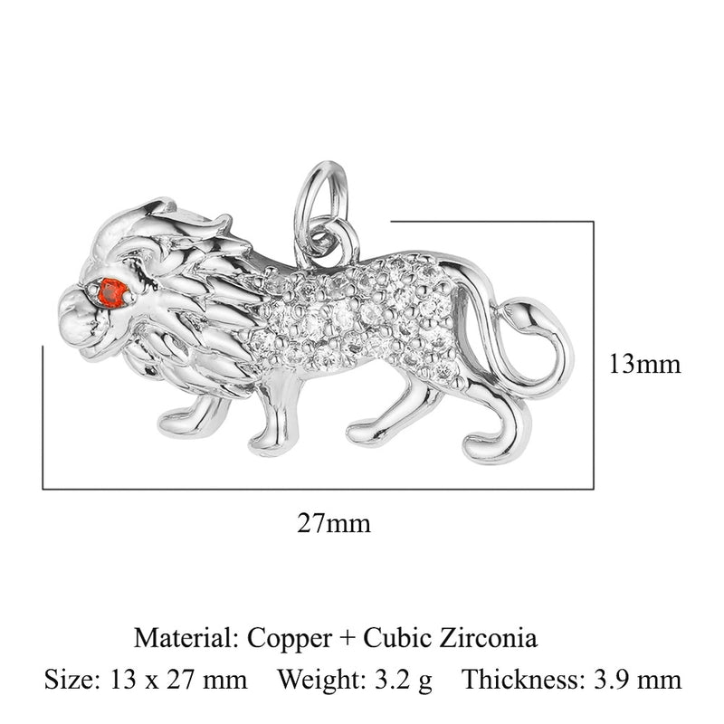 1 Piece Copper Zircon 18K Gold Plated Fox Mermaid