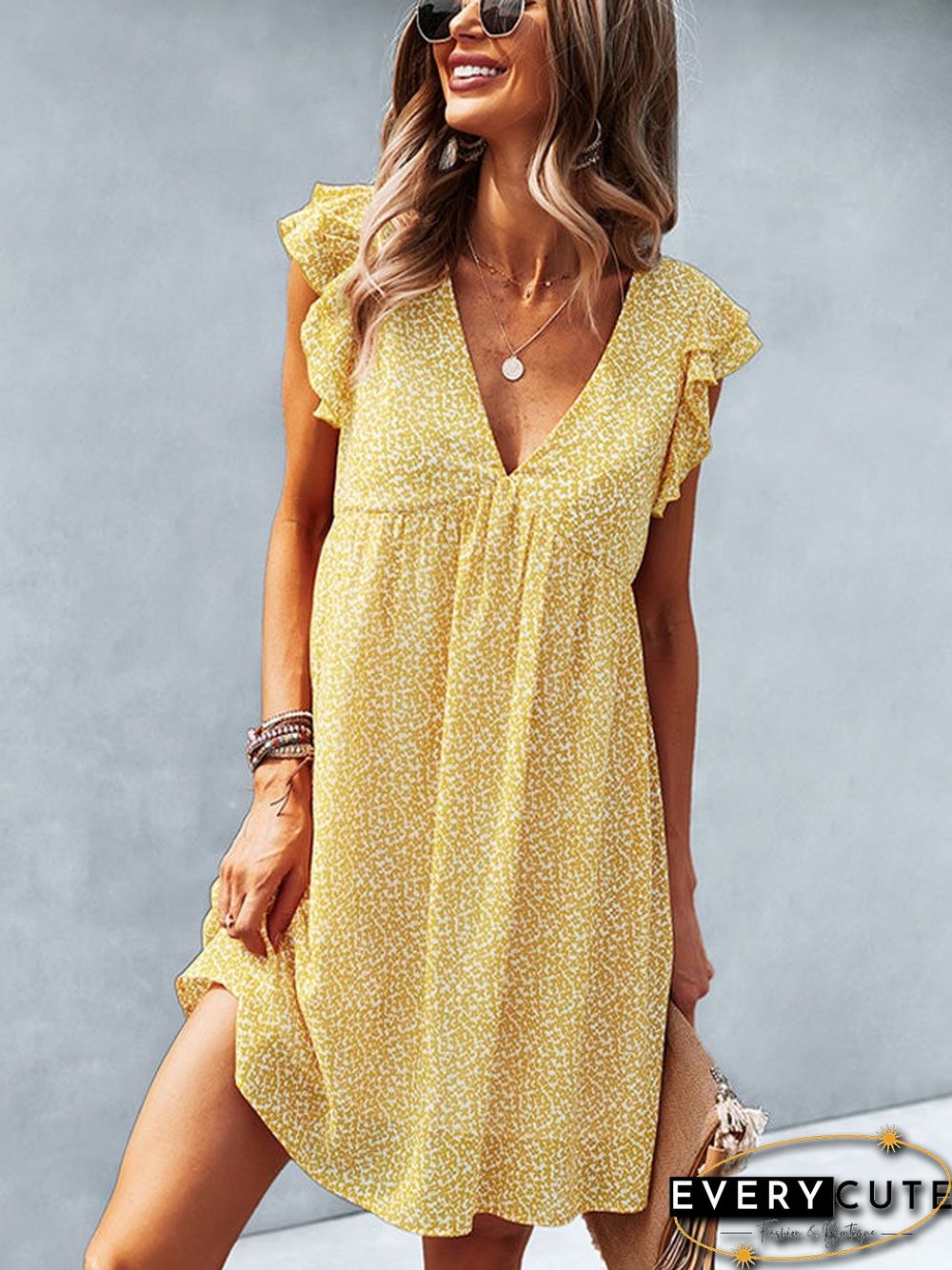 Loose Women's Dress V Collar Sexy Skirt Summer New