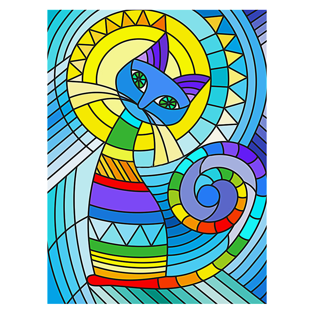 

Cat - 11CT Stamped Cross Stitch - 36*46CM, 501 Original