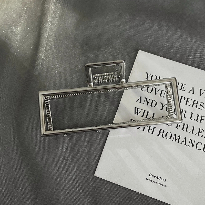 Casual Minimalist Women’s Star Solid Color Alloy Metal Hollow Out Hair Clip Hairpin Hair Claws