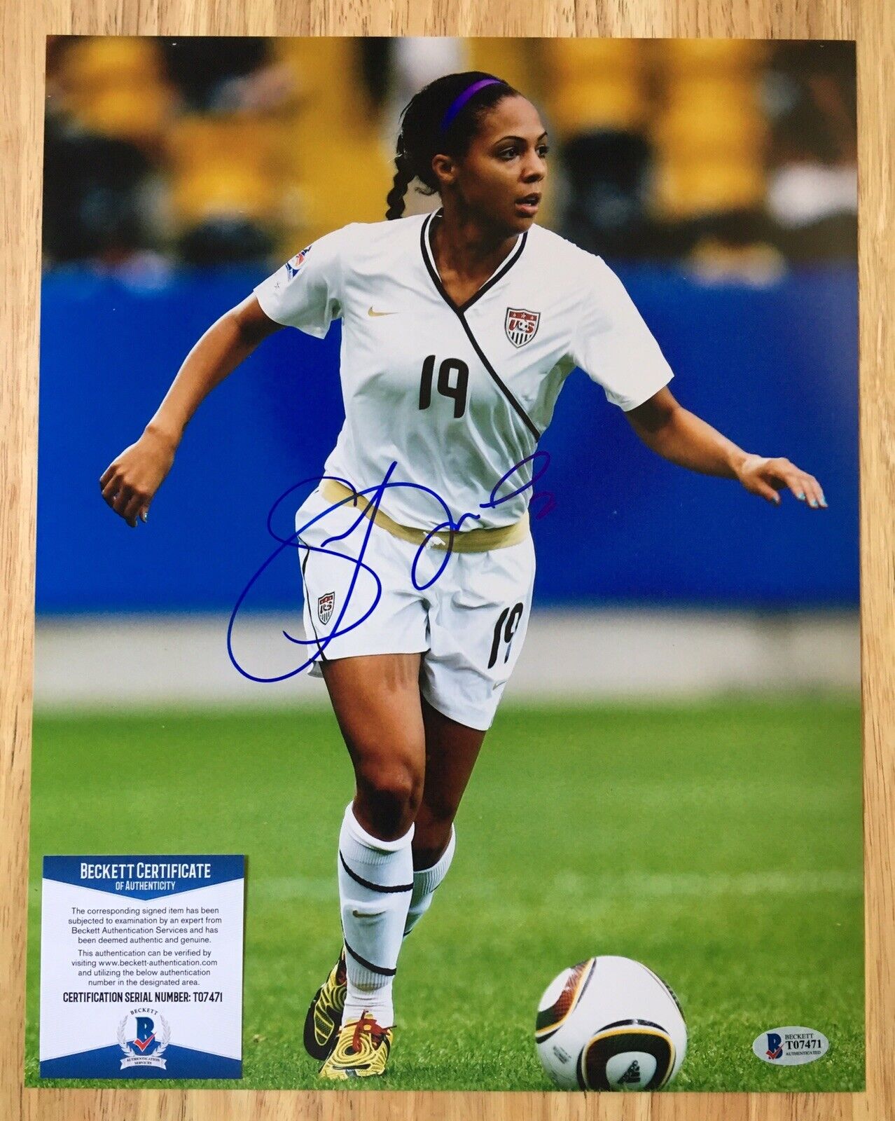 SYDNEY LEROUX SIGNED AUTOGRAPH TEAM USA WORLD CUP 11x14 Photo Poster painting & BECKETT BAS COA