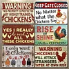 6pcs -  Chicken  - Vintage Metal Signs(8*12Inch) - Chicken
