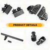 20FT Sliding Library Ladder Hardware Kit Floor Roller with Brake Telescopic Top Hook Sliding Track Kit with Complete Hardware Set (No Ladder) Indoor Moving Track for Home Office Loft