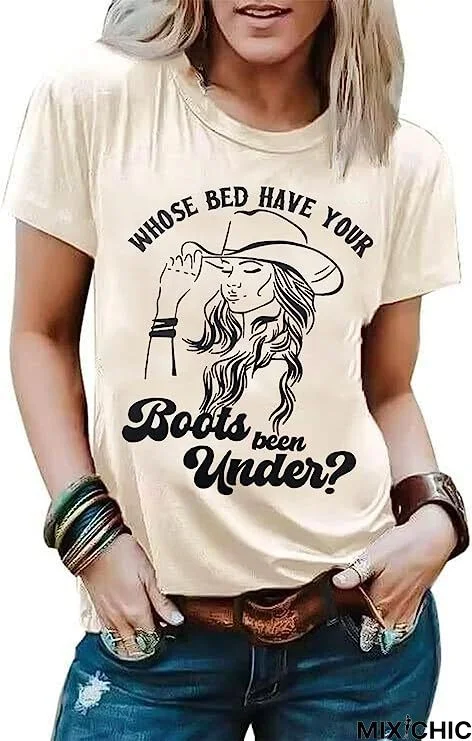 Women Gray White Short Sleeve Casual T-shirt