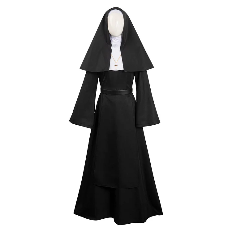 Horror The Nun 2023 The Nun Cosplay Costume Outfits Halloween Carnival Suit