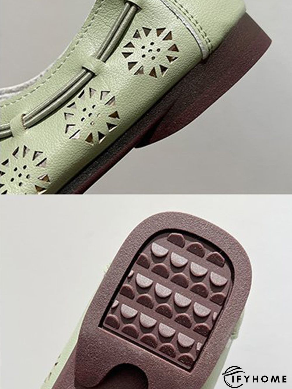 Hollow Out Beading Knot Decor Flats Shoes | IFYHOME