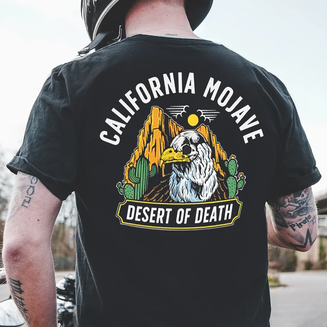 CALIFORNIA MOJAVE DESERT OF DEATH Eagle Print Men's T-shirt