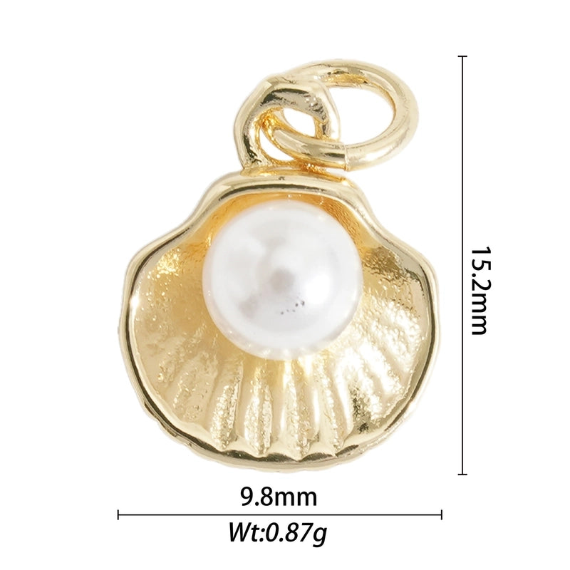 1 Piece Alloy Scallop Starfish Butterfly Pendant