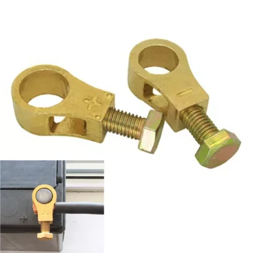 Dronehint 2PCS Pure Brass Heavy Duty Battery Top Post Cable Terminal Wire Terminals Parts (For: GMC) Parts