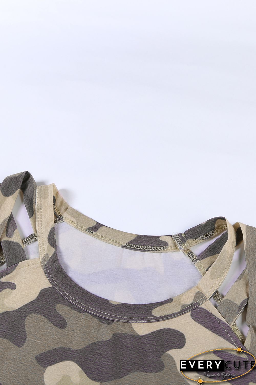 Blank Apparel - Camo Crisscross Shoulder Tank