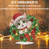 Xmas Wreath Kitten Special Shaped 2D Flat DIY Diamond Painting Ornament