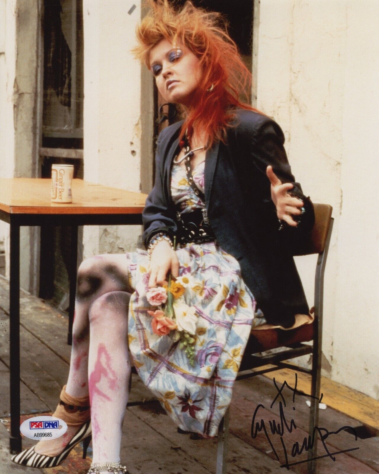 CYNDI LAUPER 8x10 Photo Poster painting Signed Autographed Auto PSA DNA Girls Just Want To Have