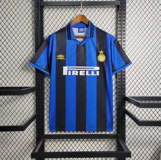Retro 95-96 Inter Milan Home Football Shirt Thai Quality