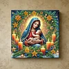 (Pre-Framed)Virgin Mary-Special Shape Diamond Painting Kit(30x30cm)