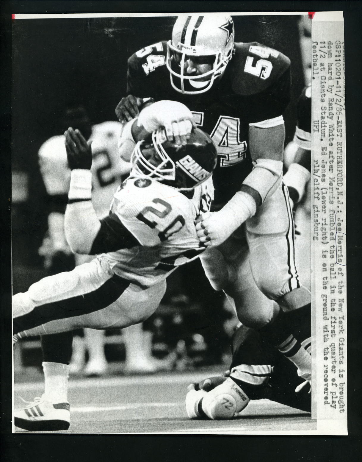 New York Giants Lot of 11 Press Photo Poster paintings Joe Morris Emlen Tunnell Mark Haynes