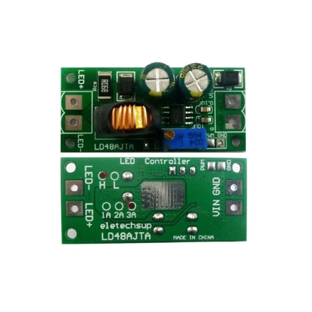 72W DC 6-50V 1-3A Adjustable LED Driver PWM Controller DC-DC Step-down Constant Current Converter
