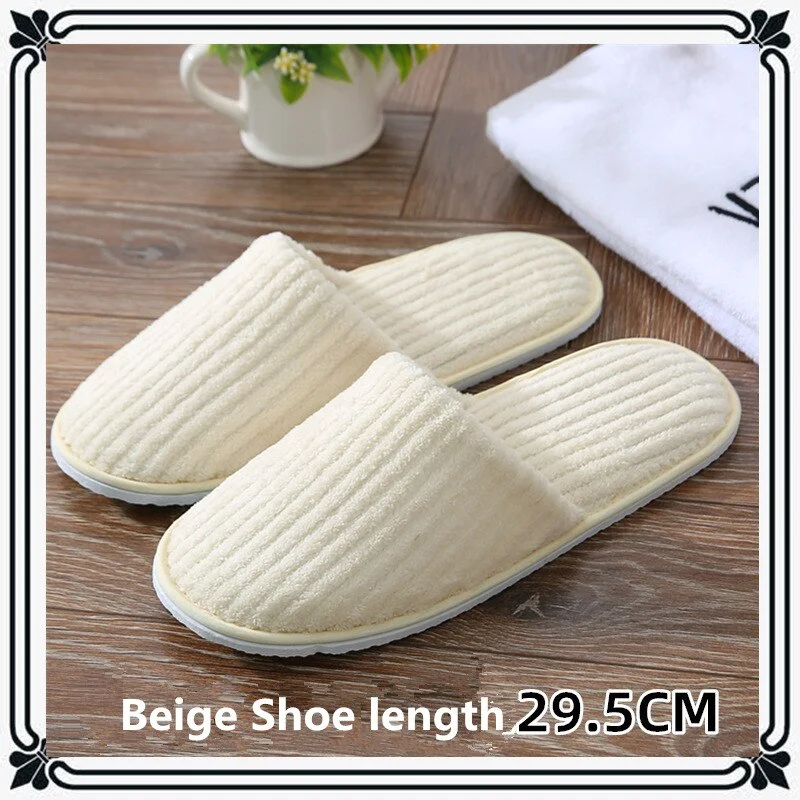 5 Pairs Winter Slippers Men Women  Hotel Disposable Slides Home Travel Sandals Hospitality Footwear One Size on Sale