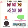 (US Local)6Pcs Acrylic Butterfly DIY Diamond Painting Fridge Stickers Craft Kit