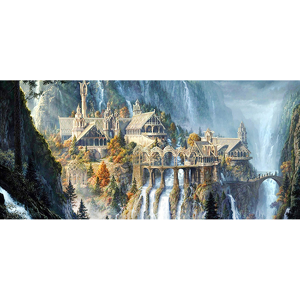 Lord of the Rings Mountain Attic 80*40cm(canvas) full square drill diamond painting