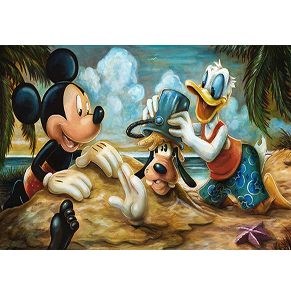 Full Square Diamond Painting 30*40cm - Beach Mickey