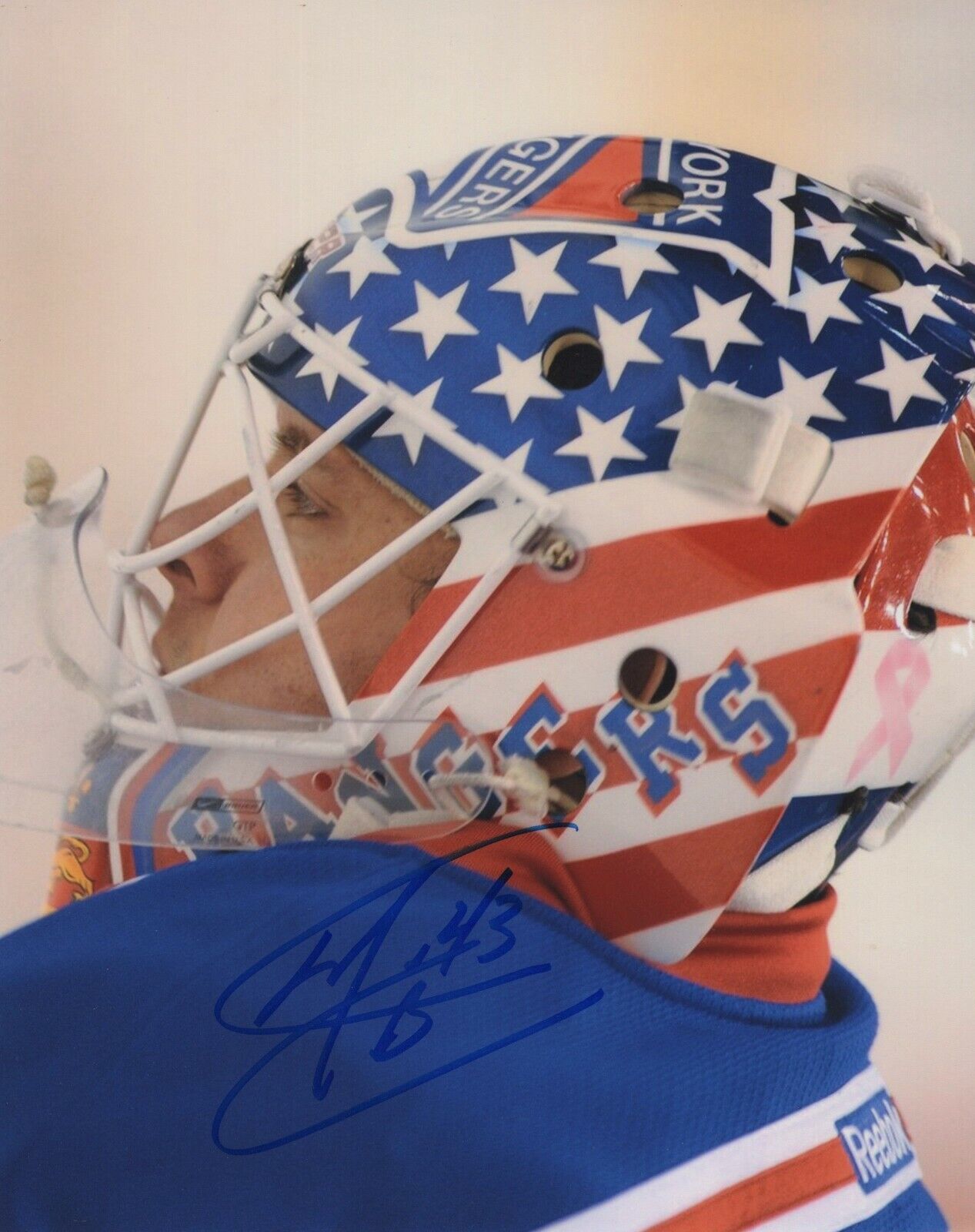 MARTIN BIRON SIGNED AUTOGRAPHED NEW YORK RANGERS 8X10 Photo Poster painting PROOF