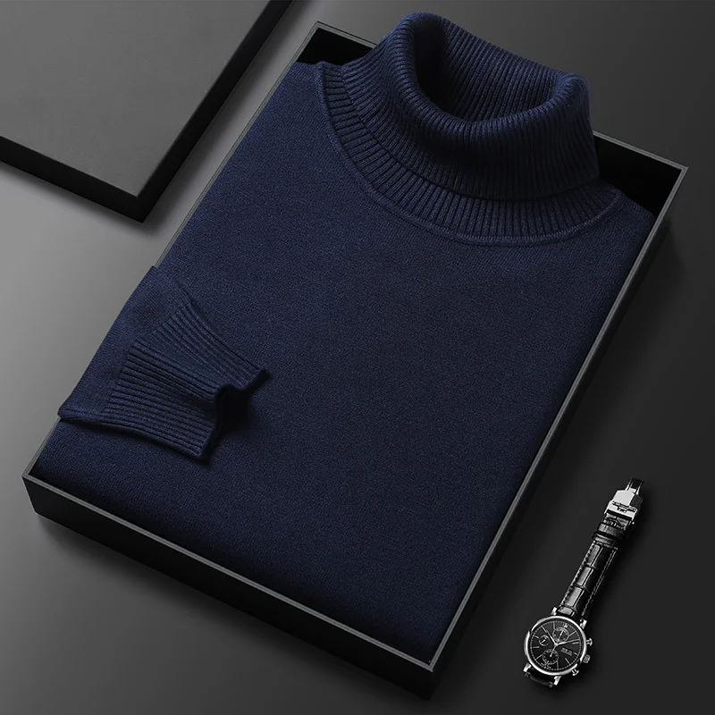 Elegant Men's Turtleneck Sweater in Solid Colors - Cozy Style for Every ...