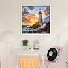 Lighthouse Full 11CT 3 Strands DIY Counted Cross Stitch Kits for Beginners Adults Gift Home Wall Decor Embroidery Needlepoint Starter Kits 40x40cm