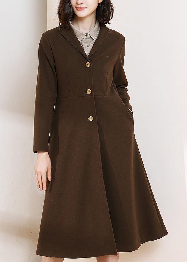 VCSHOES chocolate Plus Size trench coat pattern big hem spring women coats