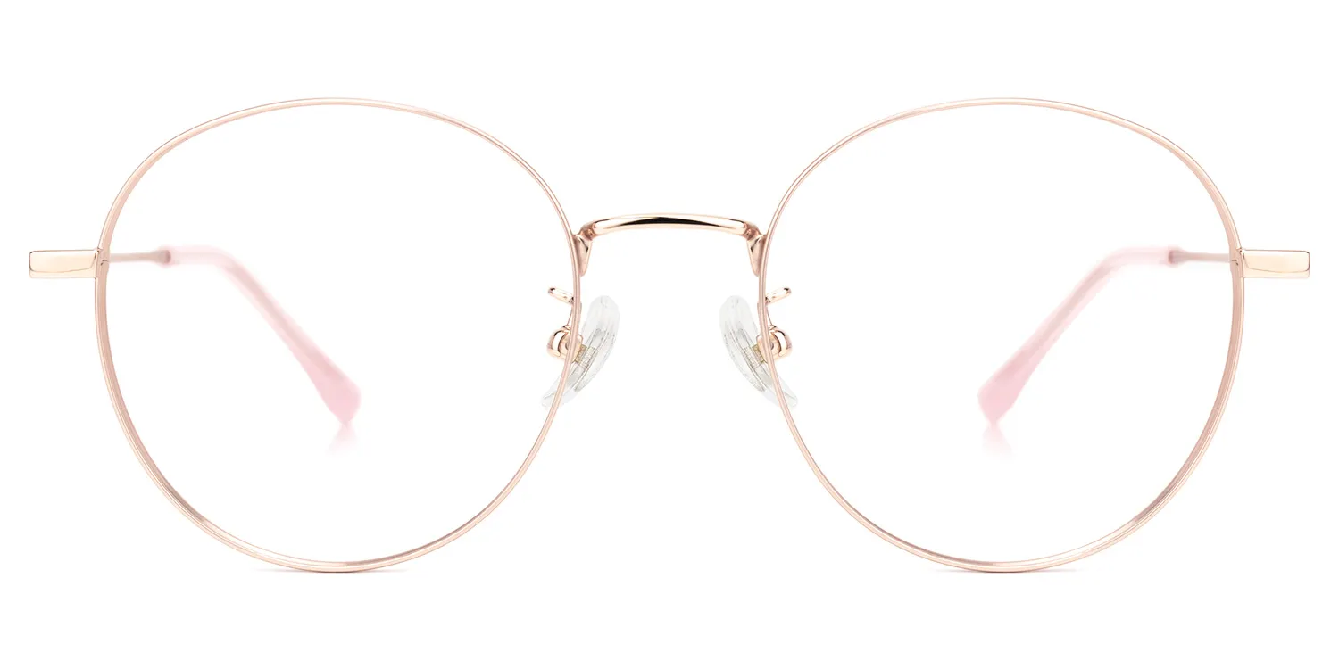 Jeanie Gold Rund Brille Gold