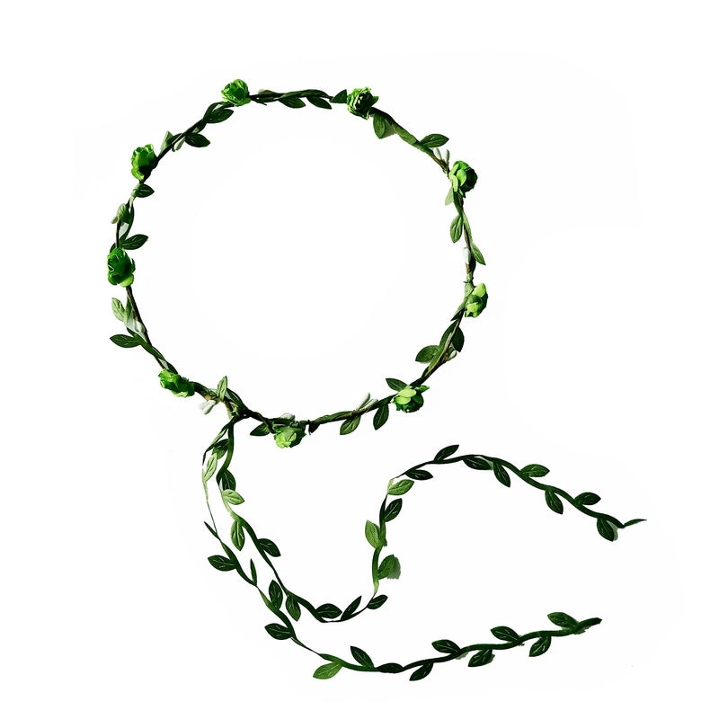 Women’s Vacation Bridal Classic Style Leaf Cloth Tassel Flowers Hair Band