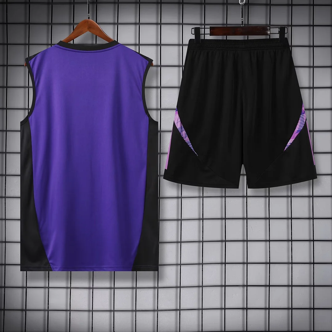 2024 Germany pre-match training Purple Jersey+Shorts 1:1 Thai Quality