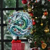 (US Local)Acrylic Special Shape Dragon Wreath 5D DIY Diamond Painting Dots Pendant