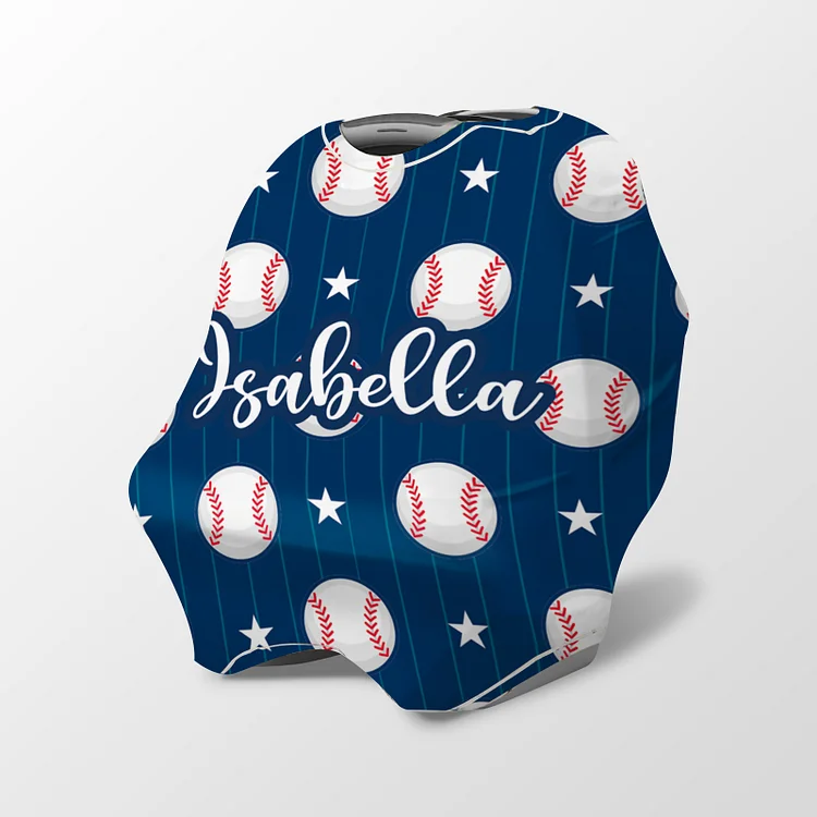 Personalized Baseball Baby Car Seat Canopy| Canopyl244