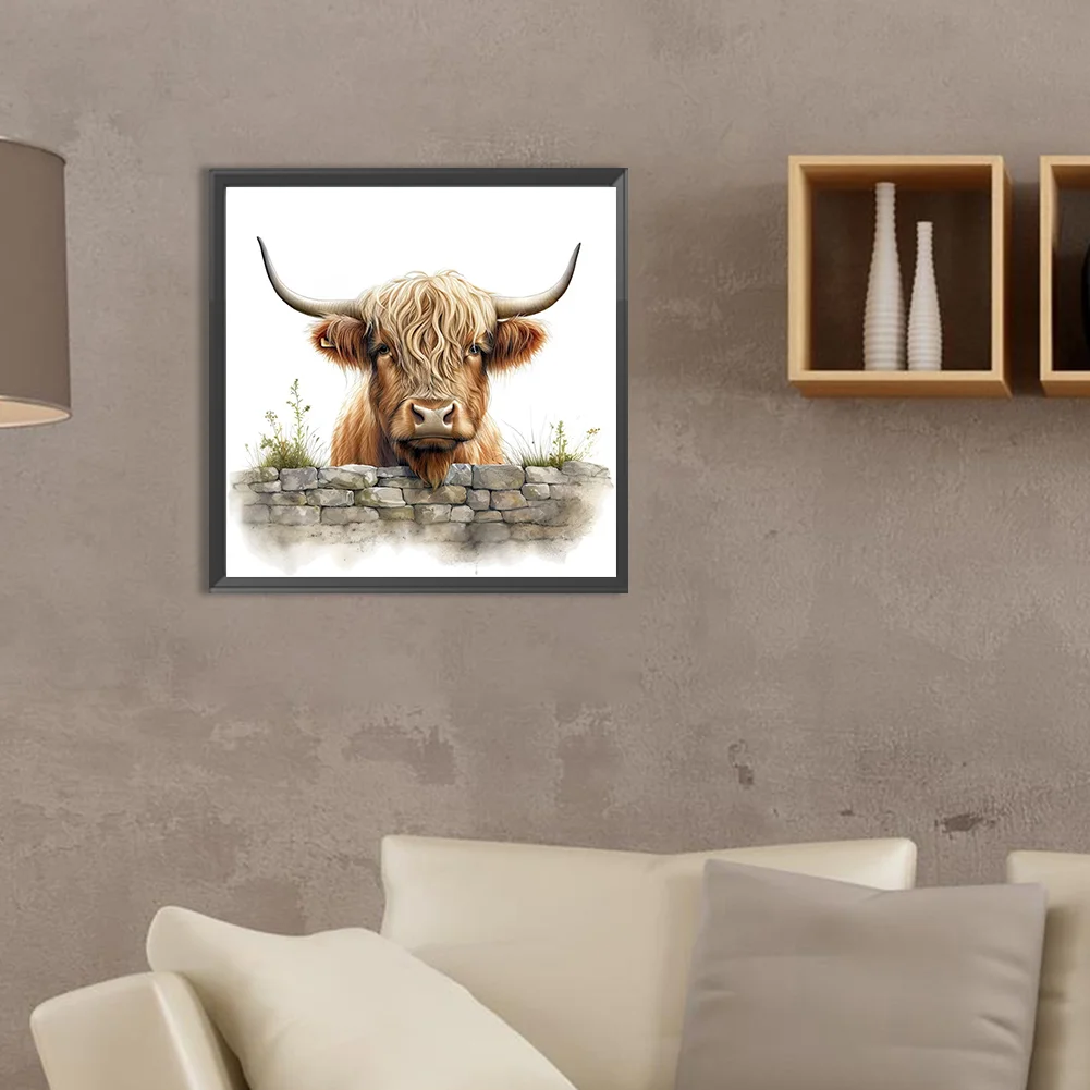 Diamond Painting - Full Round Drill - Highland Cattle(Canvas|35*35cm)