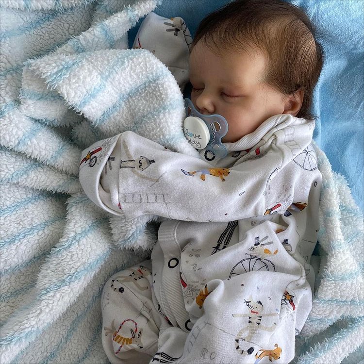  12"&16" Solid Platinum Liquid Full Silicone Reborn Baby Boy Doll Mykel, Extremely Flexible and Reusable Silicone By Reborndollsshop® - Reborndollsshop®-Reborndollsshop®