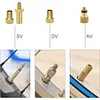 21Pcs Bicycle Valve Adapter Set Aluminum Alloy Nozzle Inflation Kit for Air Pump