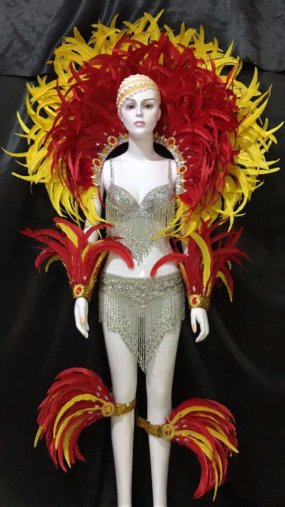 VCshoes Brazil Rio Spanish Cuba Santiago Havana Venice Dionysia Carnival Float Mask Dress Masque Ball Costume Samba Plumage Plume Headd