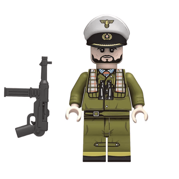 WW2 Military U-Boat Commander Custom Military Minifigure Minifigure Bricks monstertoys