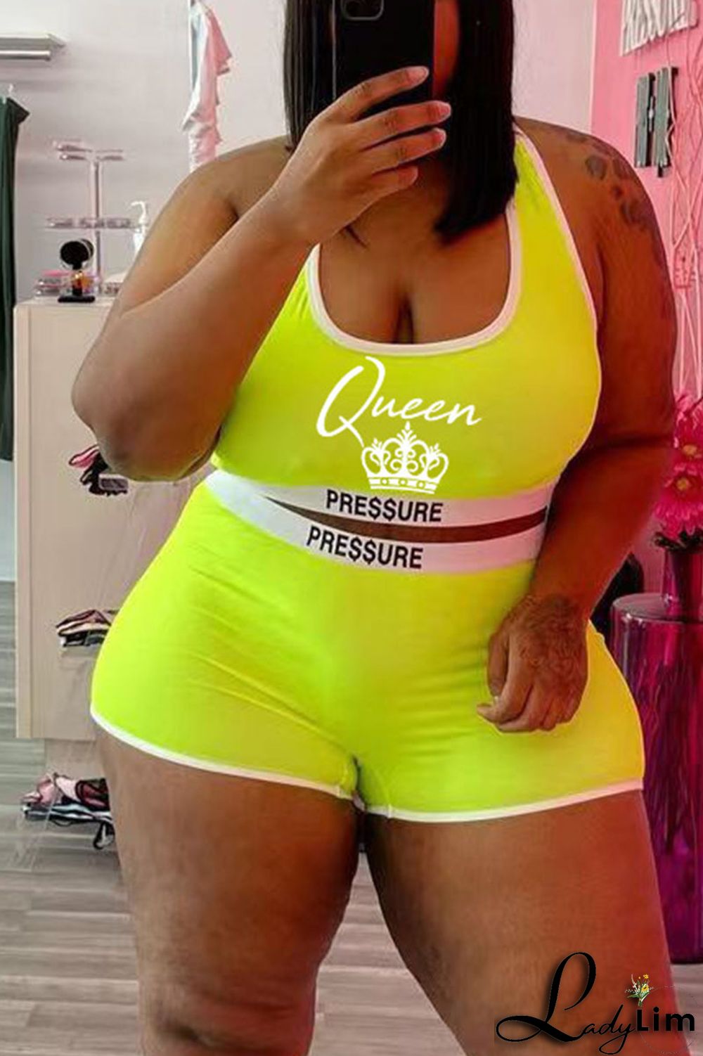 Red Casual Print Split Joint U Neck Sleeveless Two Pieces